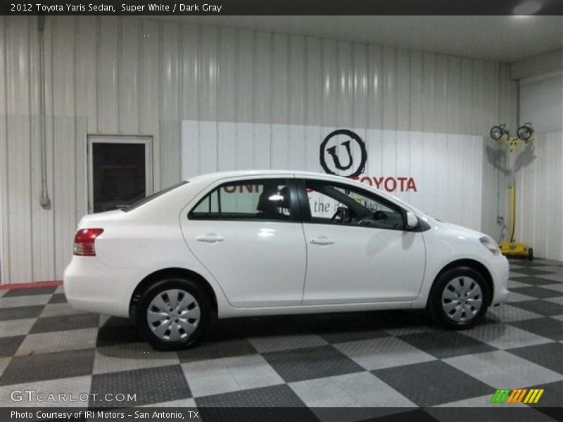 Super White / Dark Gray 2012 Toyota Yaris Sedan