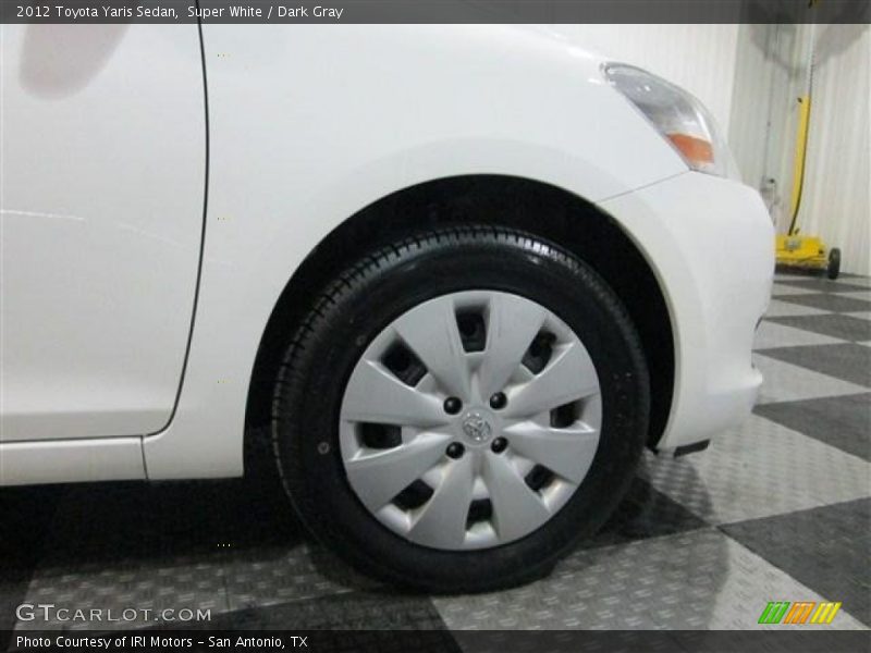 Super White / Dark Gray 2012 Toyota Yaris Sedan