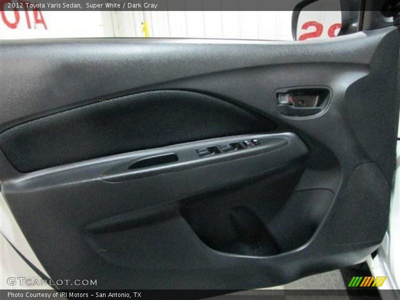 Super White / Dark Gray 2012 Toyota Yaris Sedan
