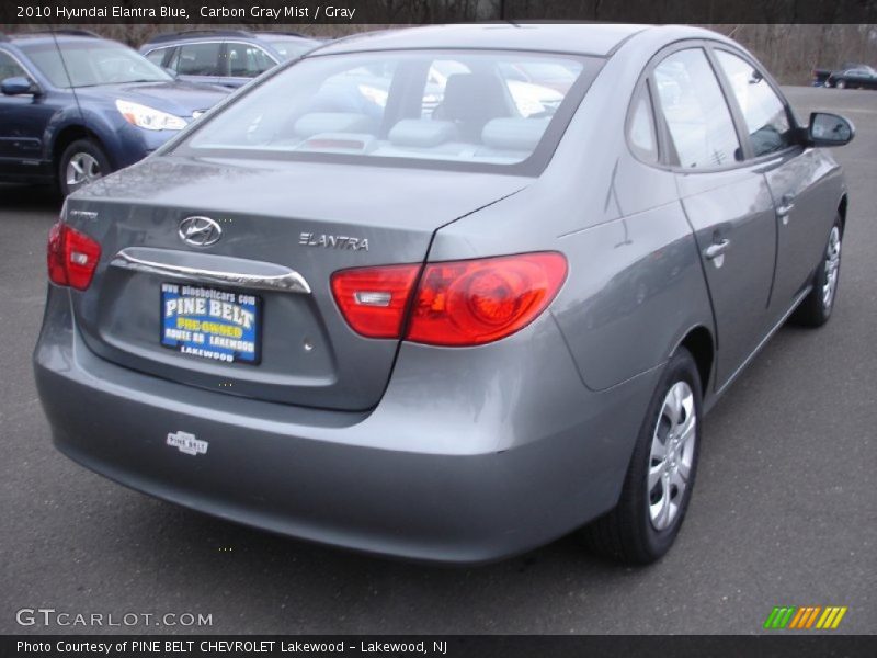 Carbon Gray Mist / Gray 2010 Hyundai Elantra Blue