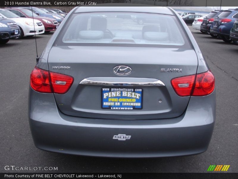 Carbon Gray Mist / Gray 2010 Hyundai Elantra Blue