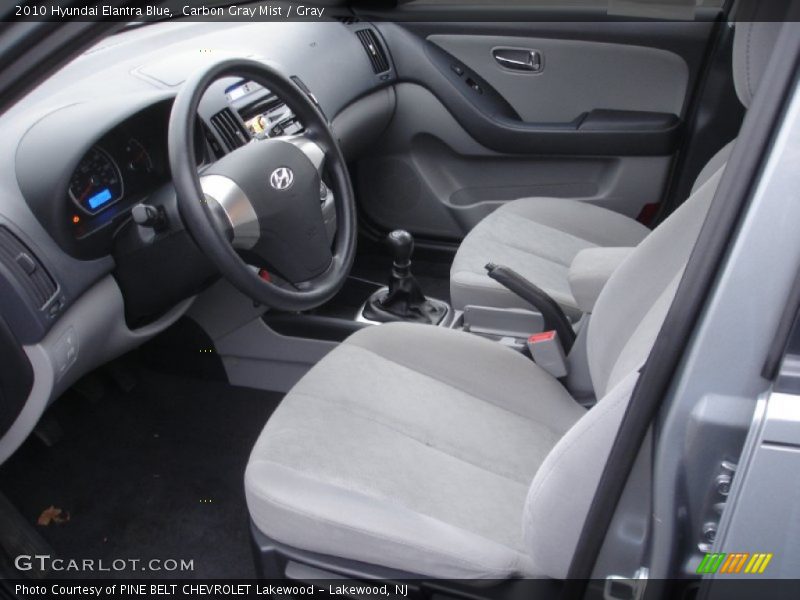 Carbon Gray Mist / Gray 2010 Hyundai Elantra Blue