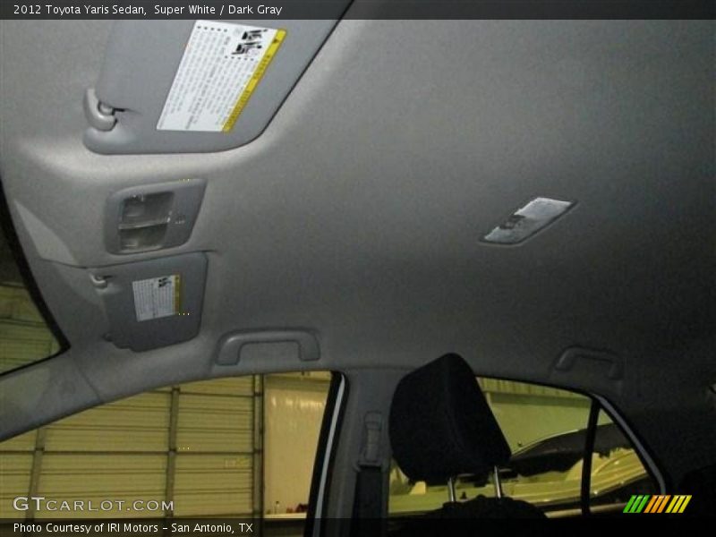 Super White / Dark Gray 2012 Toyota Yaris Sedan
