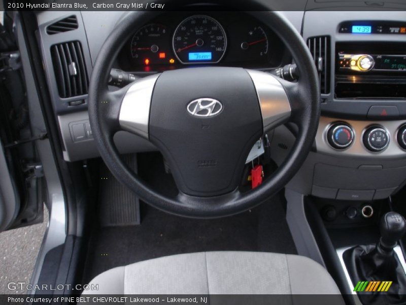 Carbon Gray Mist / Gray 2010 Hyundai Elantra Blue