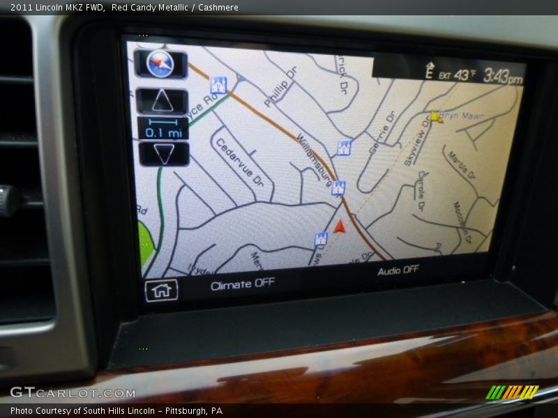 Navigation of 2011 MKZ FWD