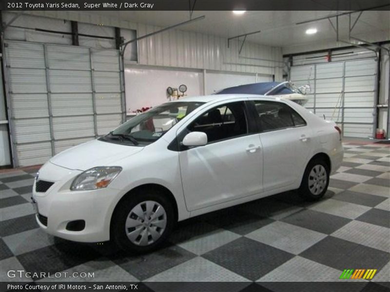 Super White / Dark Gray 2012 Toyota Yaris Sedan