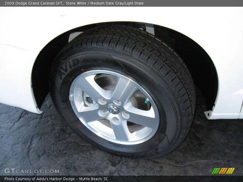 Stone White / Medium Slate Gray/Light Shale 2009 Dodge Grand Caravan SXT