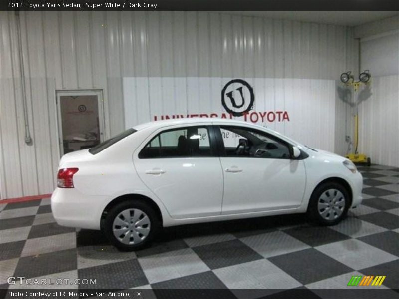 Super White / Dark Gray 2012 Toyota Yaris Sedan