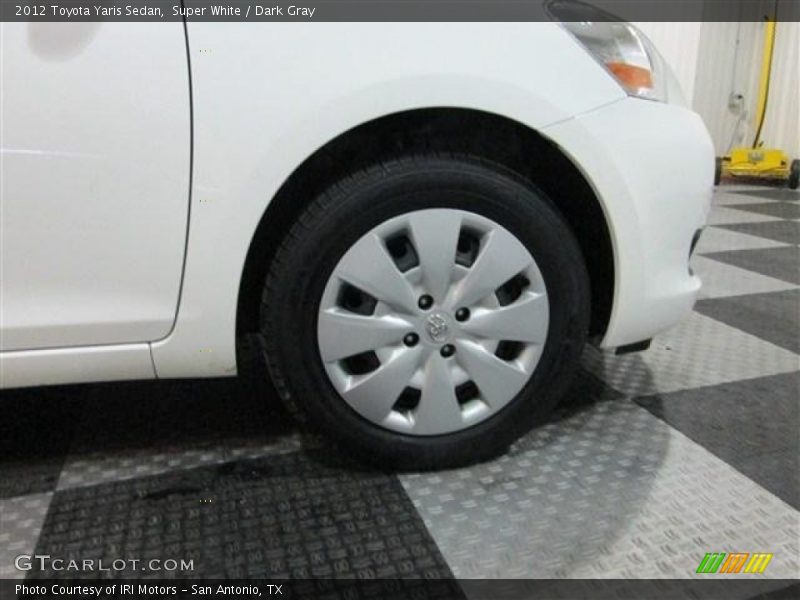 Super White / Dark Gray 2012 Toyota Yaris Sedan