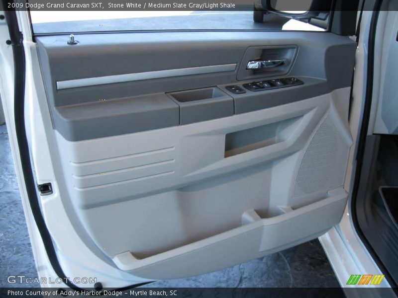 Stone White / Medium Slate Gray/Light Shale 2009 Dodge Grand Caravan SXT