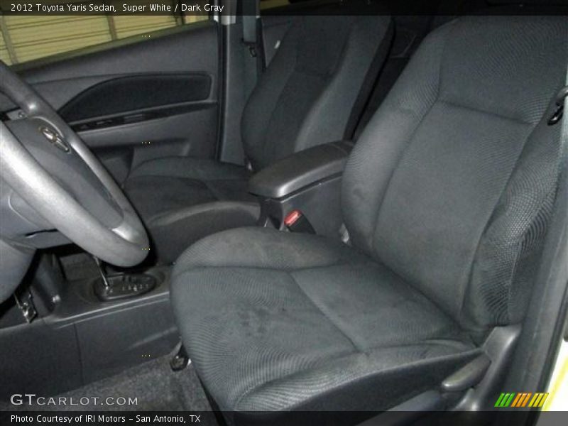 Super White / Dark Gray 2012 Toyota Yaris Sedan