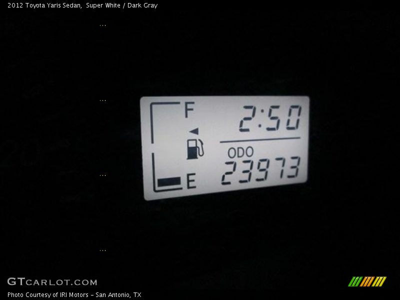 Super White / Dark Gray 2012 Toyota Yaris Sedan