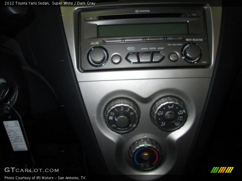Super White / Dark Gray 2012 Toyota Yaris Sedan