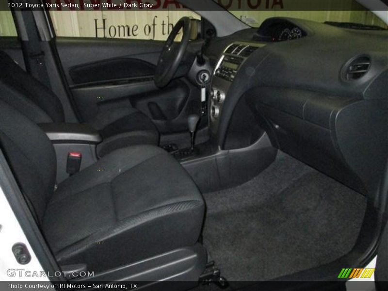 Super White / Dark Gray 2012 Toyota Yaris Sedan