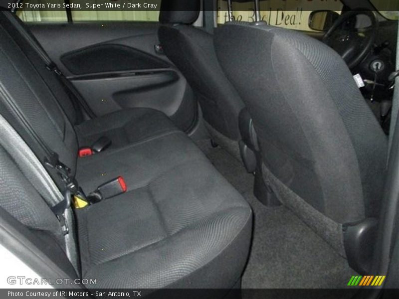 Super White / Dark Gray 2012 Toyota Yaris Sedan