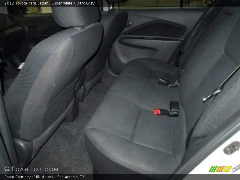 Super White / Dark Gray 2012 Toyota Yaris Sedan