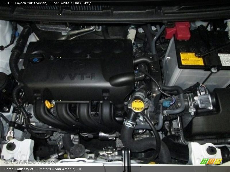 Super White / Dark Gray 2012 Toyota Yaris Sedan