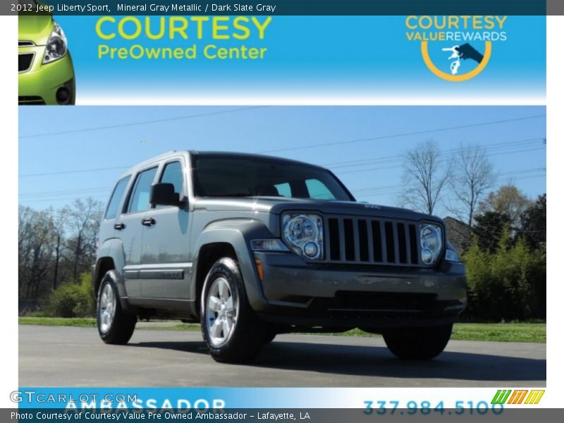 Mineral Gray Metallic / Dark Slate Gray 2012 Jeep Liberty Sport