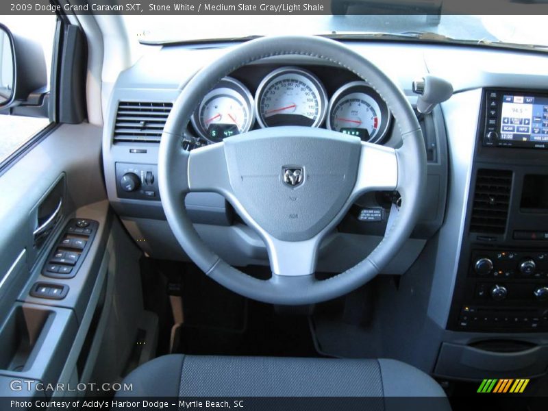 Stone White / Medium Slate Gray/Light Shale 2009 Dodge Grand Caravan SXT
