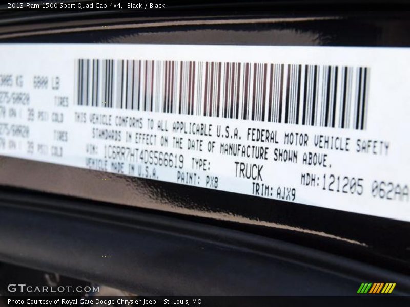 Black / Black 2013 Ram 1500 Sport Quad Cab 4x4