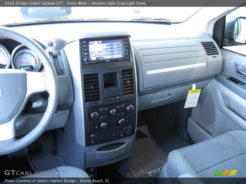 Stone White / Medium Slate Gray/Light Shale 2009 Dodge Grand Caravan SXT