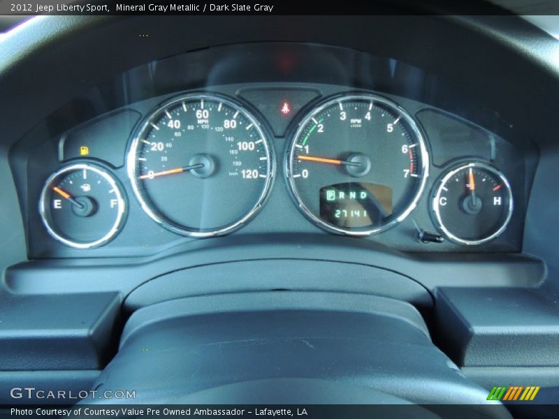 Mineral Gray Metallic / Dark Slate Gray 2012 Jeep Liberty Sport