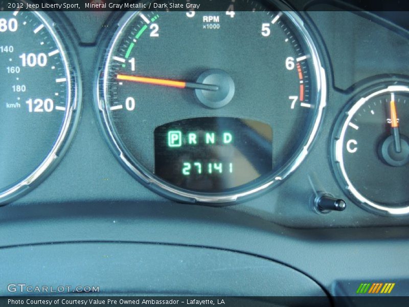 Mineral Gray Metallic / Dark Slate Gray 2012 Jeep Liberty Sport