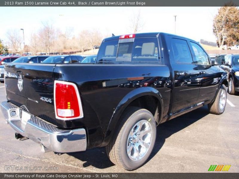 Black / Canyon Brown/Light Frost Beige 2013 Ram 1500 Laramie Crew Cab 4x4