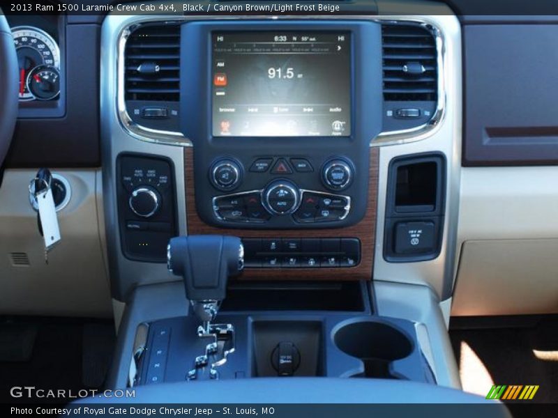 Black / Canyon Brown/Light Frost Beige 2013 Ram 1500 Laramie Crew Cab 4x4