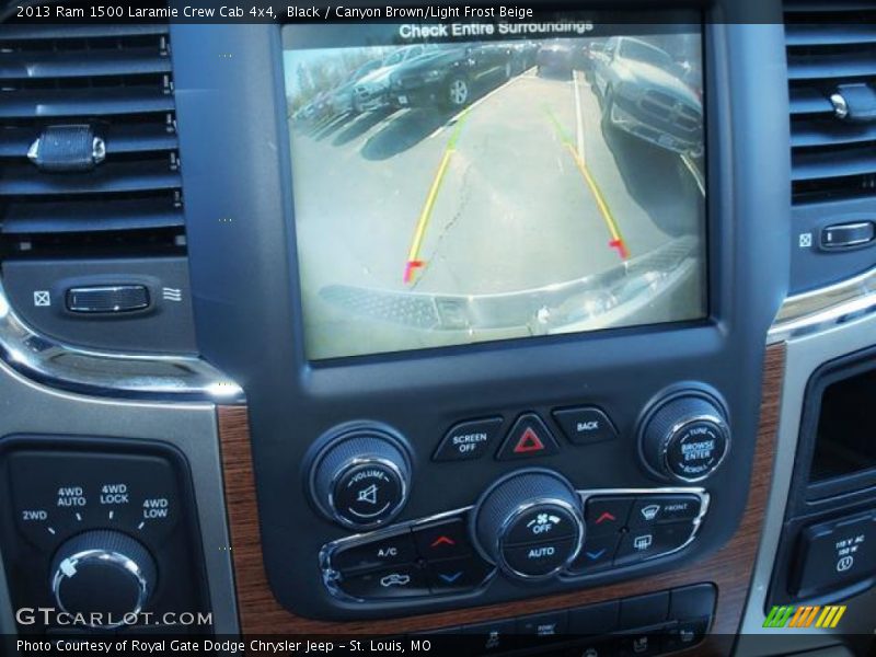 Black / Canyon Brown/Light Frost Beige 2013 Ram 1500 Laramie Crew Cab 4x4