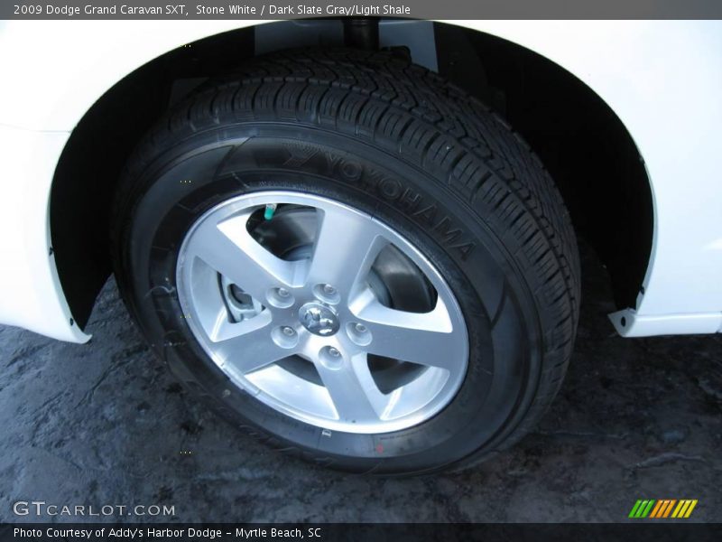 Stone White / Dark Slate Gray/Light Shale 2009 Dodge Grand Caravan SXT