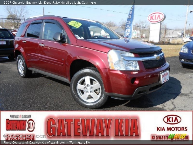 Deep Ruby Metallic / Light Cashmere 2007 Chevrolet Equinox LS