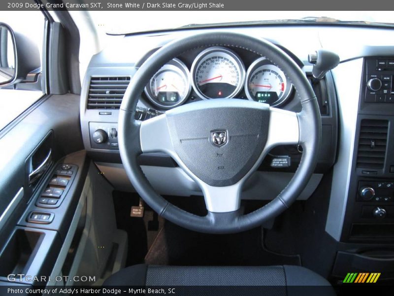 Stone White / Dark Slate Gray/Light Shale 2009 Dodge Grand Caravan SXT