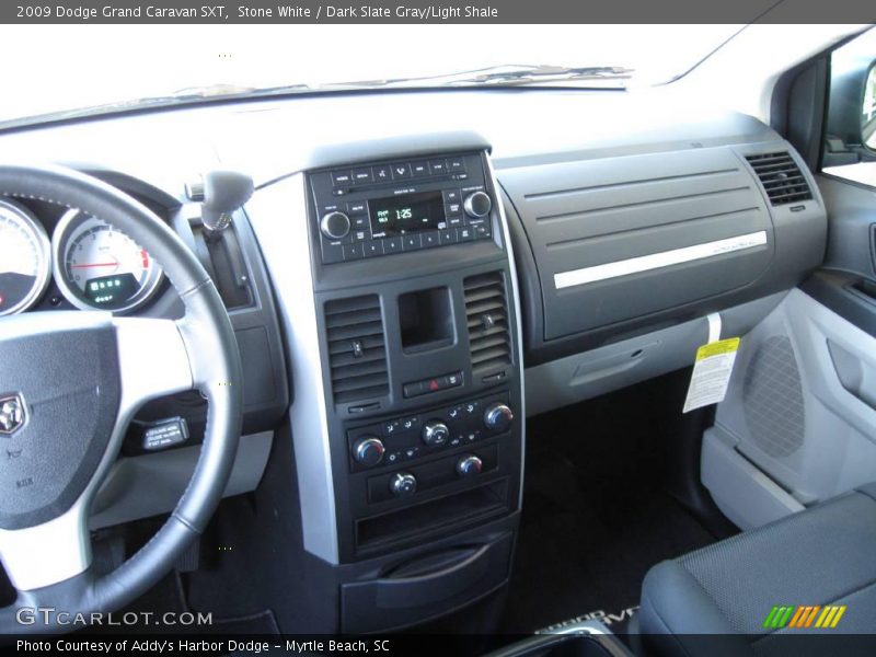 Stone White / Dark Slate Gray/Light Shale 2009 Dodge Grand Caravan SXT