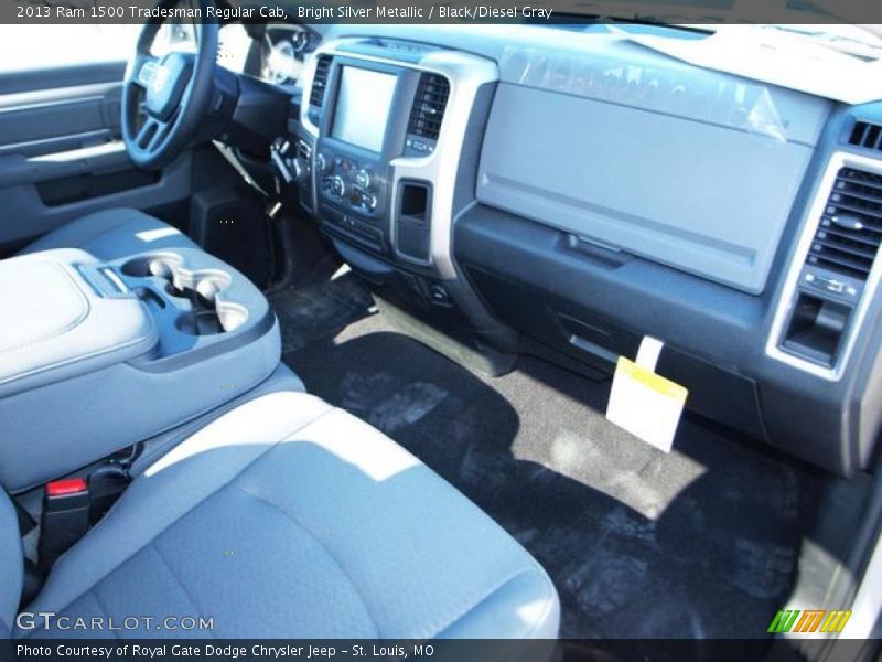 Bright Silver Metallic / Black/Diesel Gray 2013 Ram 1500 Tradesman Regular Cab