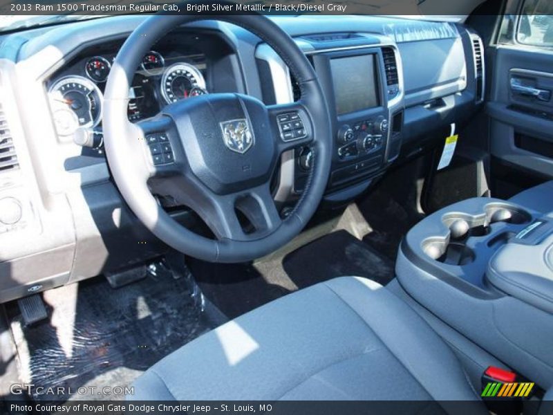 Bright Silver Metallic / Black/Diesel Gray 2013 Ram 1500 Tradesman Regular Cab