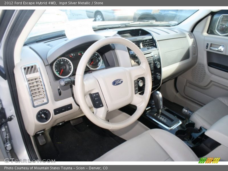 Ingot Silver Metallic / Stone 2012 Ford Escape Hybrid 4WD