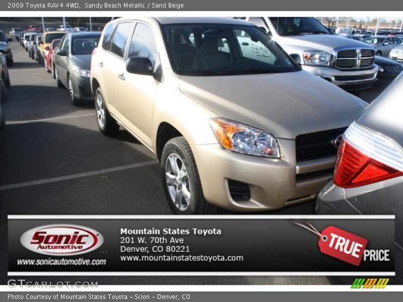 Sandy Beach Metallic / Sand Beige 2009 Toyota RAV4 4WD