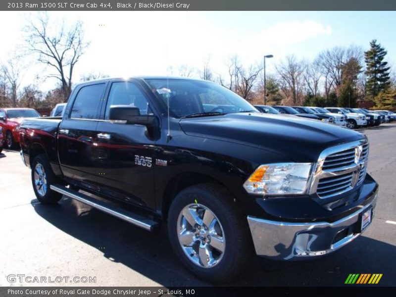 Black / Black/Diesel Gray 2013 Ram 1500 SLT Crew Cab 4x4