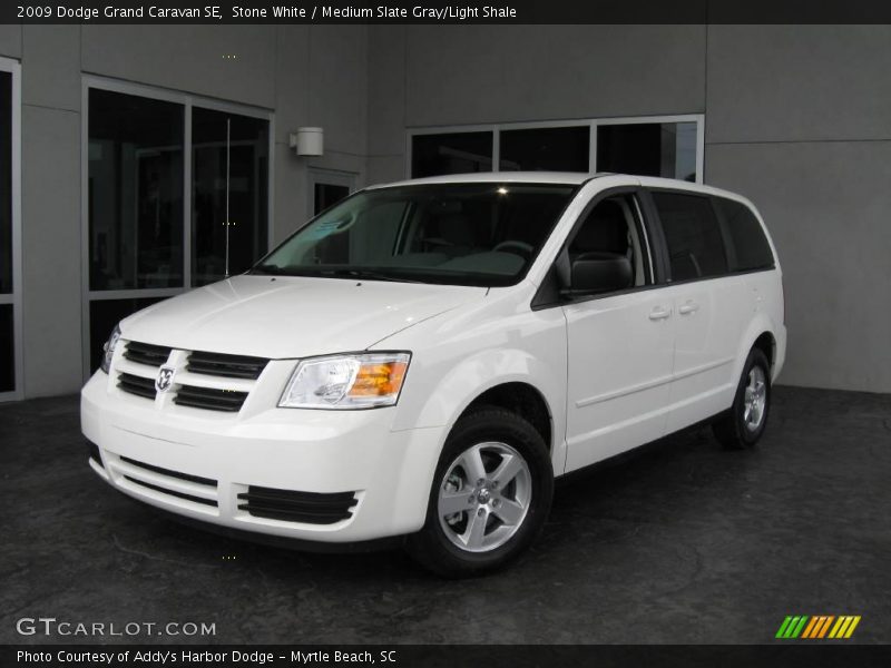 Stone White / Medium Slate Gray/Light Shale 2009 Dodge Grand Caravan SE