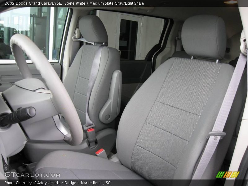 Stone White / Medium Slate Gray/Light Shale 2009 Dodge Grand Caravan SE
