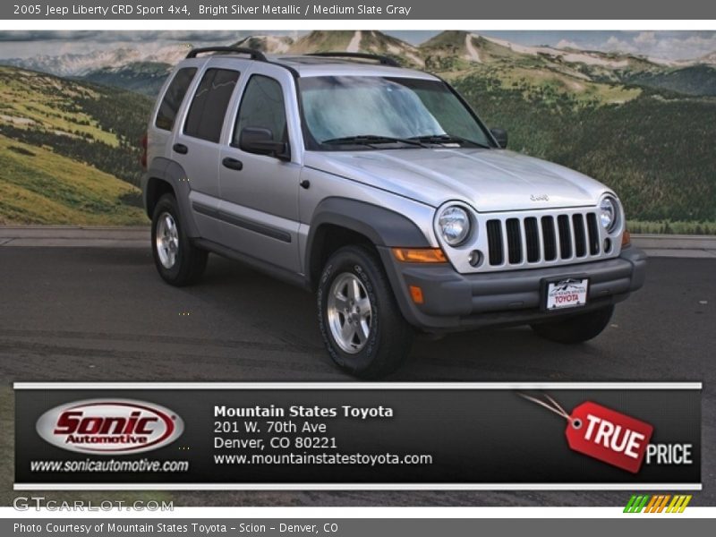Bright Silver Metallic / Medium Slate Gray 2005 Jeep Liberty CRD Sport 4x4