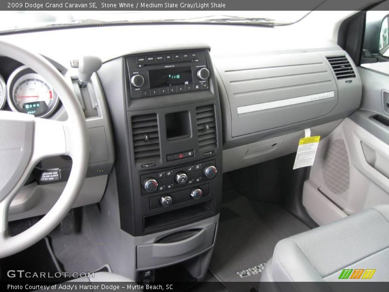 Stone White / Medium Slate Gray/Light Shale 2009 Dodge Grand Caravan SE