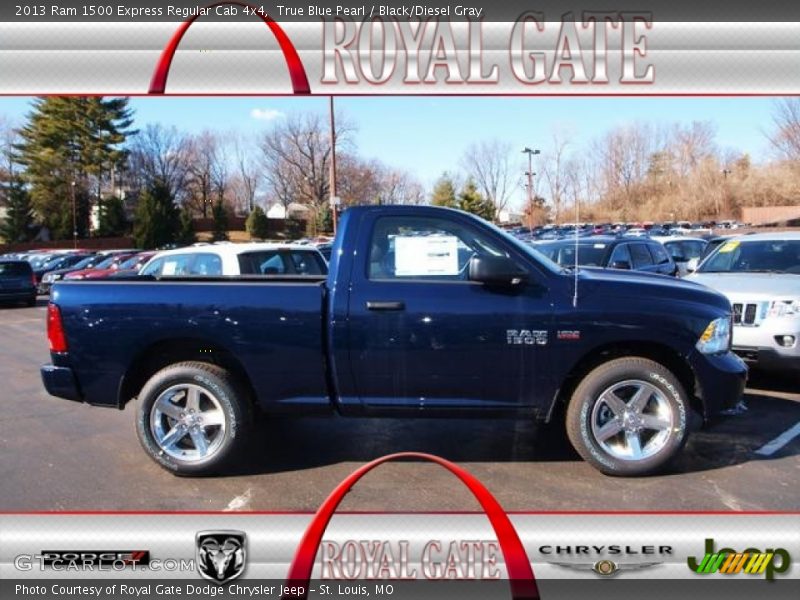 True Blue Pearl / Black/Diesel Gray 2013 Ram 1500 Express Regular Cab 4x4