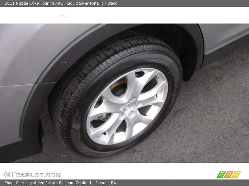 Liquid Silver Metallic / Black 2011 Mazda CX-9 Touring AWD