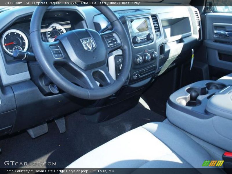 True Blue Pearl / Black/Diesel Gray 2013 Ram 1500 Express Regular Cab 4x4