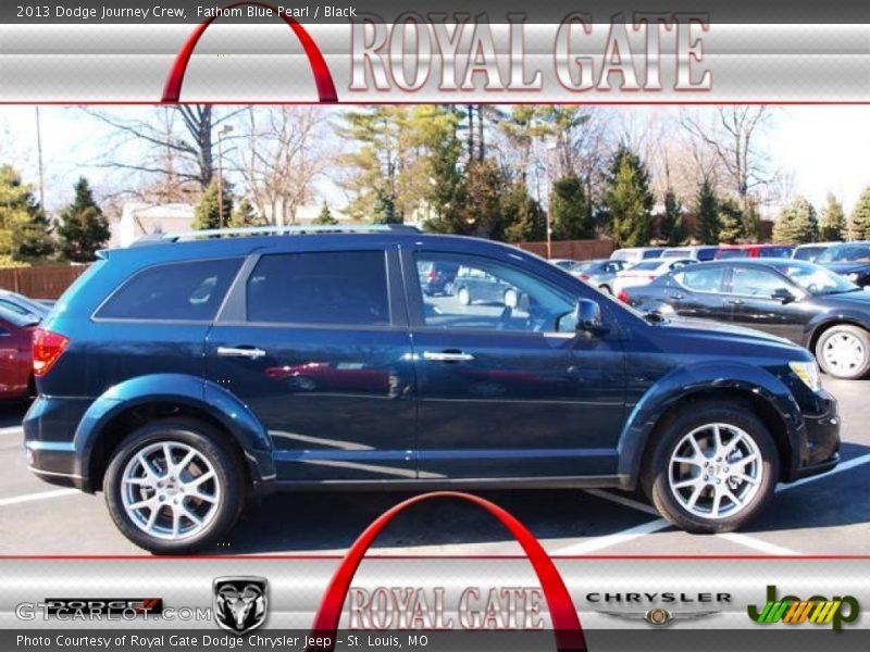 Fathom Blue Pearl / Black 2013 Dodge Journey Crew