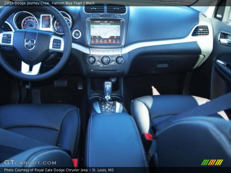 Fathom Blue Pearl / Black 2013 Dodge Journey Crew