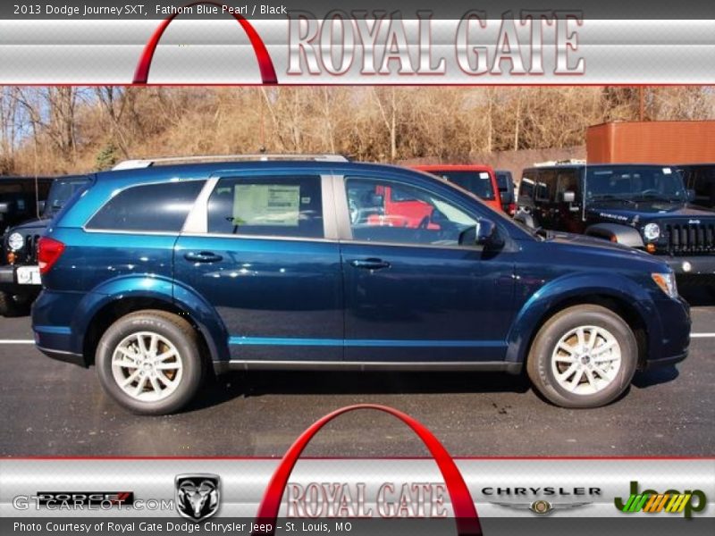 Fathom Blue Pearl / Black 2013 Dodge Journey SXT