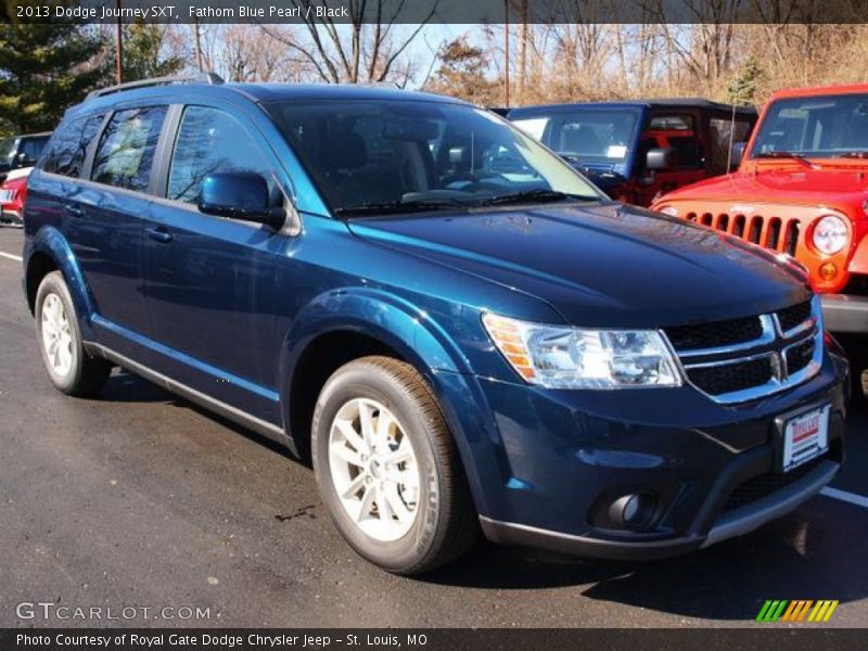 Fathom Blue Pearl / Black 2013 Dodge Journey SXT